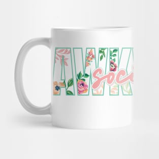 Socially Awkward Floral Mug